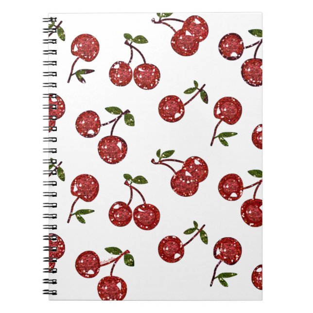 RAB Rockabilly Very Cherry Cherries On White Notebook (Front)