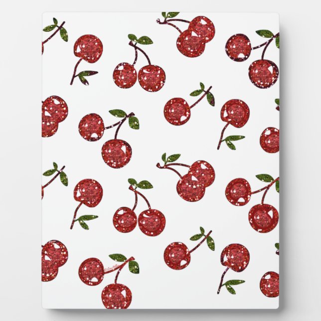 RAB Rockabilly Very Cherry Cherries On White Plaque (Front)