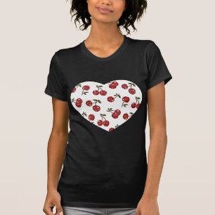 RAB Rockabilly Very Cherry Cherries On White T-Shirt