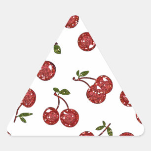 RAB Rockabilly Very Cherry Cherries On White Triangle Sticker