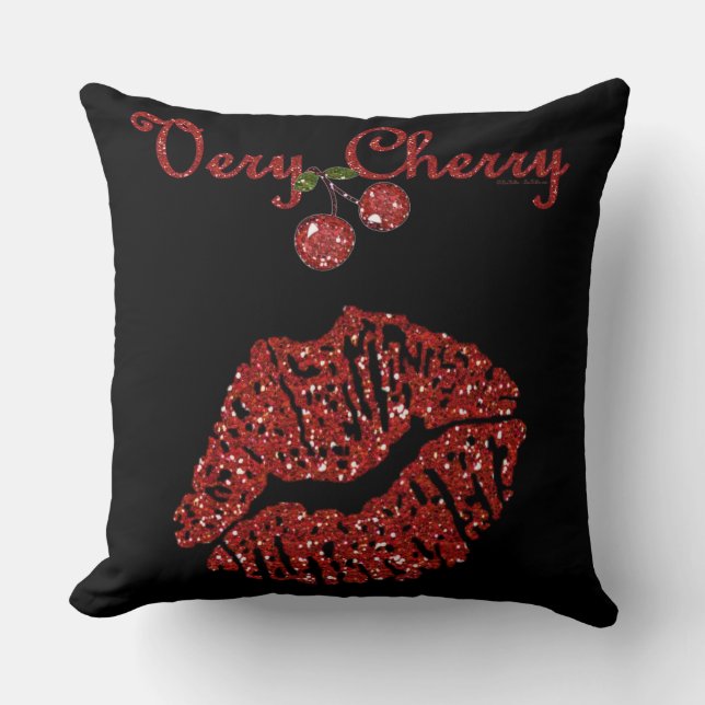 RAB Rockabilly Very Cherry Kiss Cushion (Front)