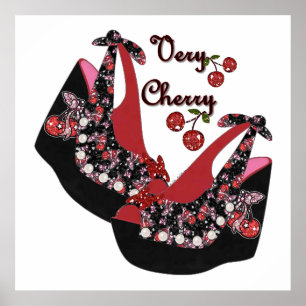 RAB Rockabilly Very Cherry Shoes Poster