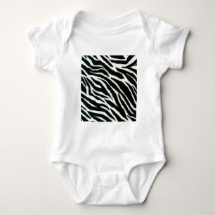 RAB Rockabilly Zebra Print Black & White Baby Bodysuit