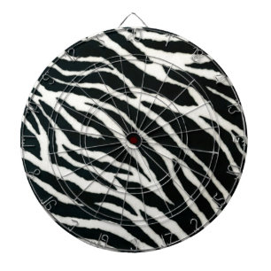 RAB Rockabilly Zebra Print Black & White Dartboard