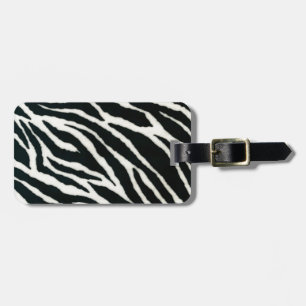 RAB Rockabilly Zebra Print Black & White Luggage Tag