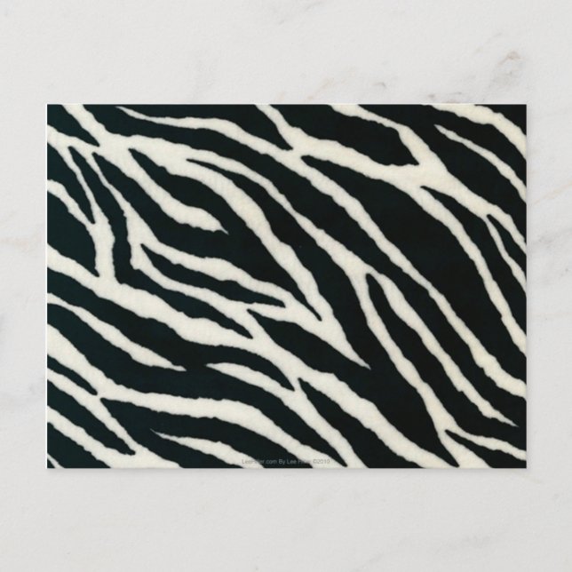 RAB Rockabilly Zebra Print Black & White Postcard (Front)