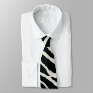 RAB Rockabilly Zebra Print Black & White Tie