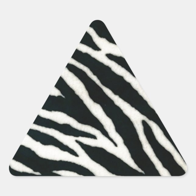 RAB Rockabilly Zebra Print Black & White Triangle Sticker (Front)