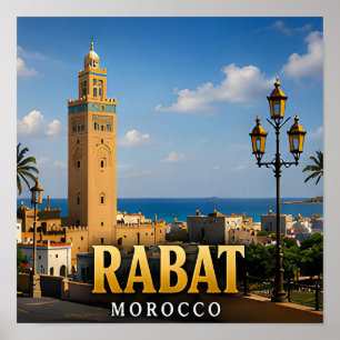 Rabat Hassan Tower and Atlantic Elegance Poster