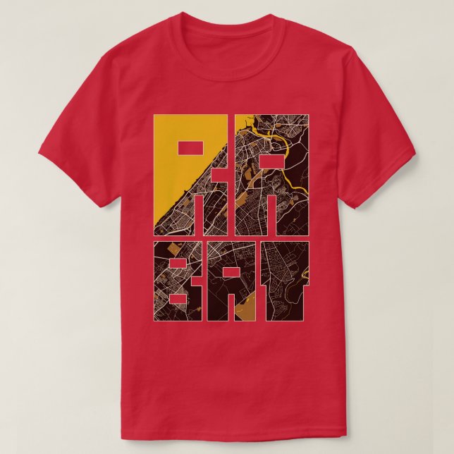 Rabat Morocco City Map Typography Pastel T-Shirt (Design Front)