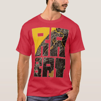 Rabat Morocco City Map Typography Pastel T-Shirt
