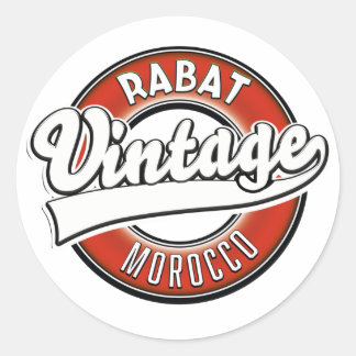 Rabat morocco vintage logo classic round sticker