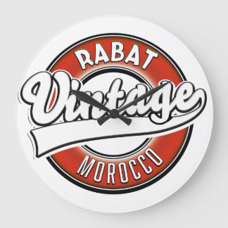 Rabat morocco vintage logo large clock