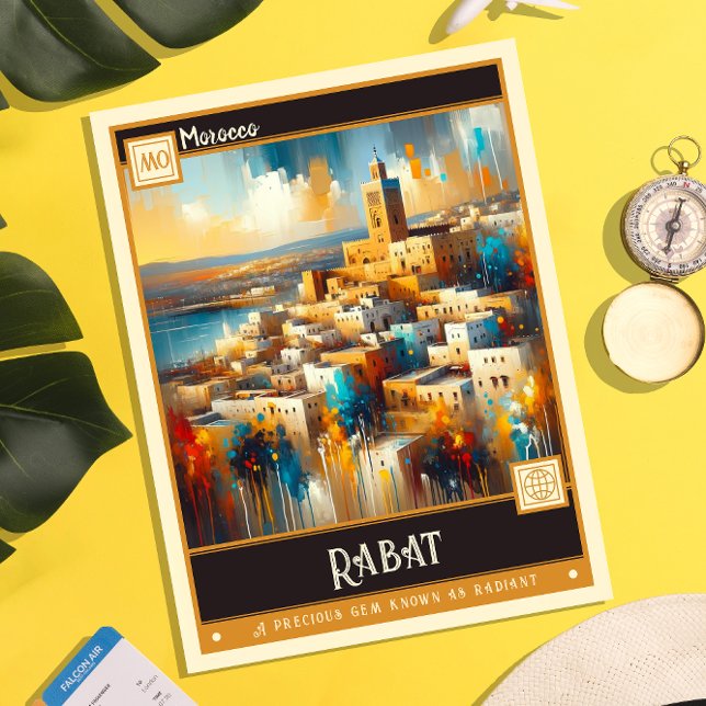 Rabat, Morocco | Vintage Painting Postcard (Creator Uploaded)