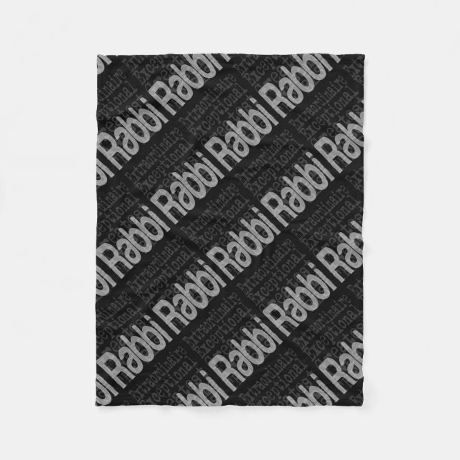 Rabbi Extraordinaire Fleece Blanket (Front)