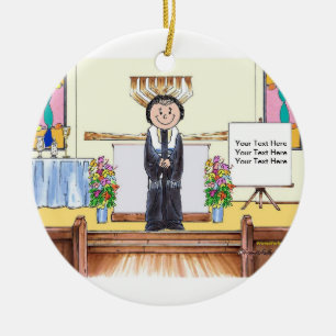 Rabbi - Female Ceramic Tree Decoration
