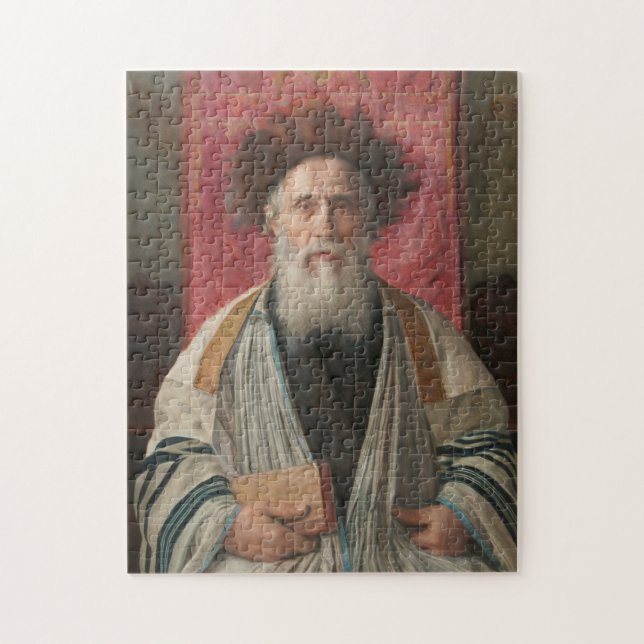 Rabbi - Painting by Isador Kaufmann - Circa 1920 Jigsaw Puzzle (Vertical)