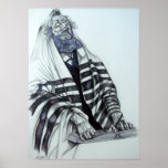 Rabbi Prays Poster<br><div class="desc">You can feel the spirituality of the Rabbi as he reads and prays from the Bible. This original artwork was created by my father, the late Simi Valley artist Lee Carvel. The artist had a deep religious core and respect for religious traditions. These roots led to his inspirational and moving...</div>