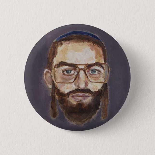 rabbi ross 6 cm round badge (Front)
