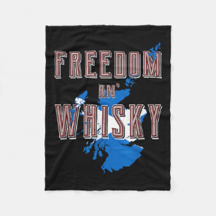Rabbie Burns Quote Freedom Whisky Scottish Colours Fleece Blanket