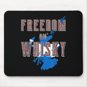 Rabbie Burns Quote Freedom Whisky Scottish Colours Mouse Mat