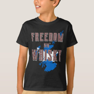 Rabbie Burns Quote Freedom Whisky Scottish Colours T-Shirt