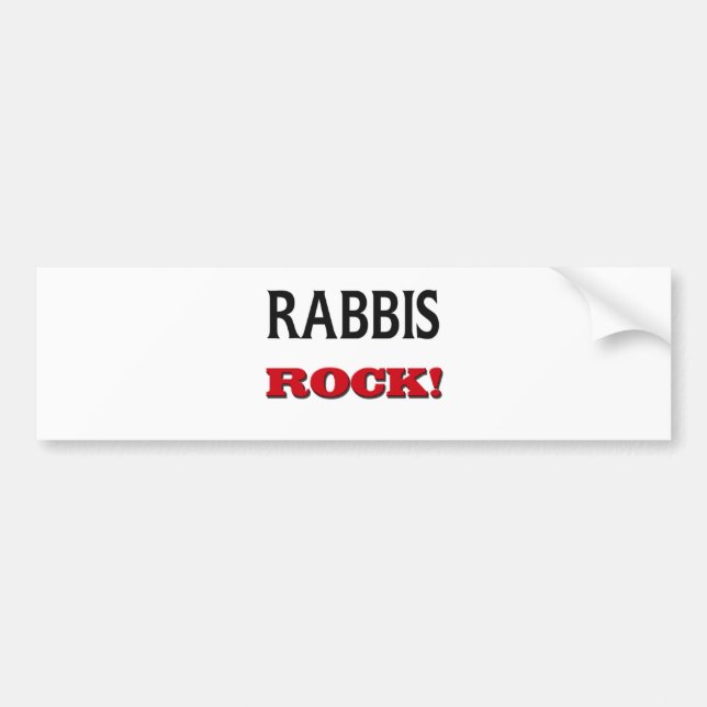 Rabbis Rock Bumper Sticker (Front)