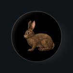 Rabbit 2 6 cm round badge<br><div class="desc">Hand-painted cute rabbit.</div>