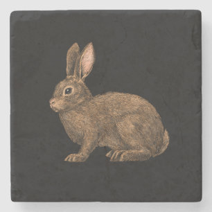 Rabbit 2 stone coaster