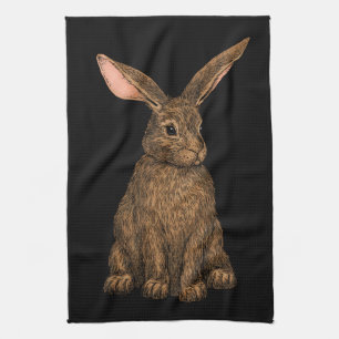 Rabbit 3 tea towel