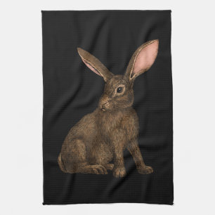 Rabbit 4 tea towel