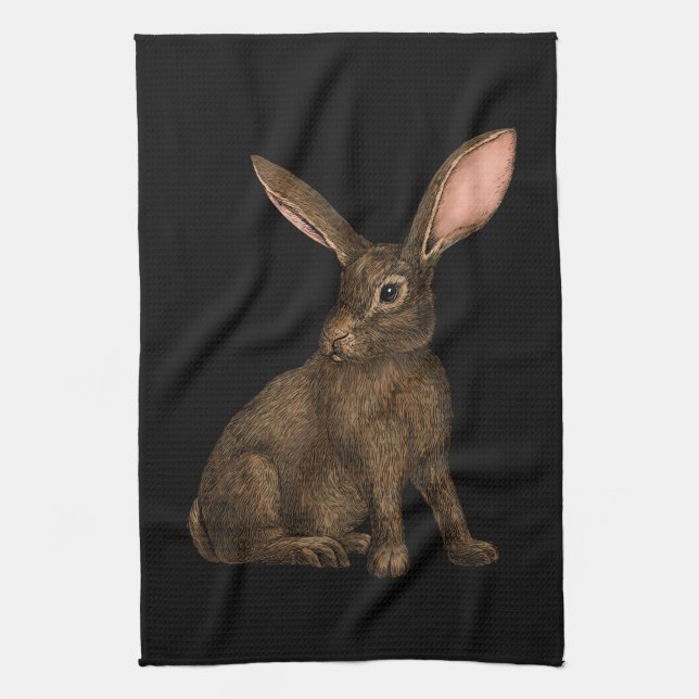 Rabbit 4 tea towel (Vertical)