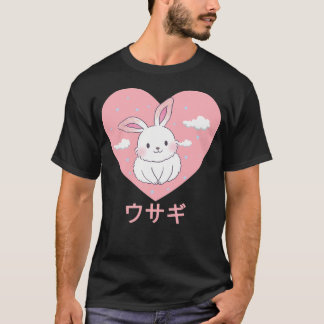 Rabbit 90S Japanese Kawaii Funny Japanese Aestheti T-Shirt