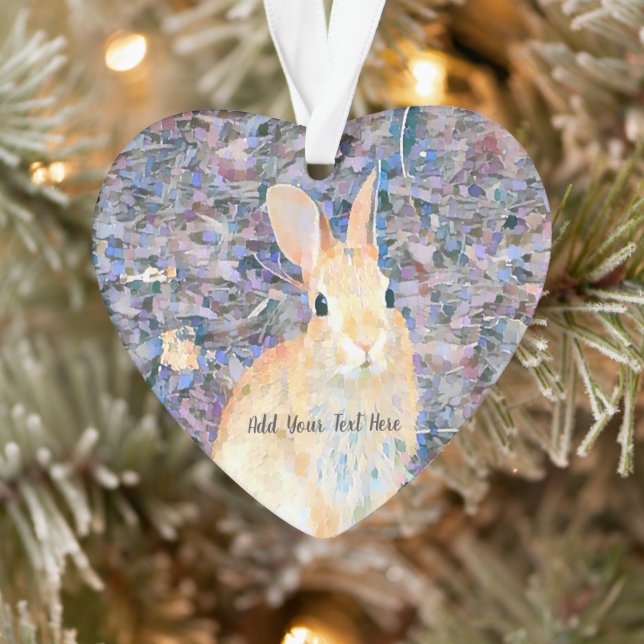 Rabbit Add Your Name or Text to Personalise  Ornament (Tree)