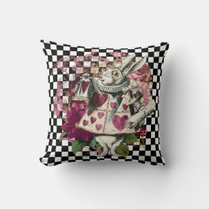 Rabbit Alice in Wonderland Elegant Cushion