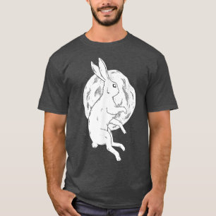 Rabbit an the Moon Astronaut Astral Cosmic Design T-Shirt