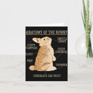 Rabbit Anatomy Bunny Lover Animal Pet Owner Card