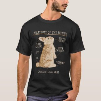 Rabbit Anatomy Bunny Lover Animal Pet Owner T-Shirt