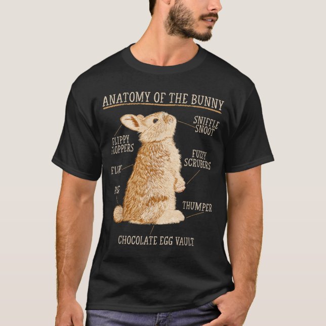 Rabbit Anatomy Bunny Lover Animal Pet Owner  T-Shirt (Front)