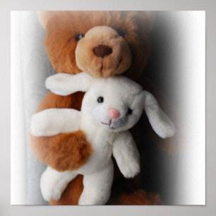 Rabbit And Bear Easter Print