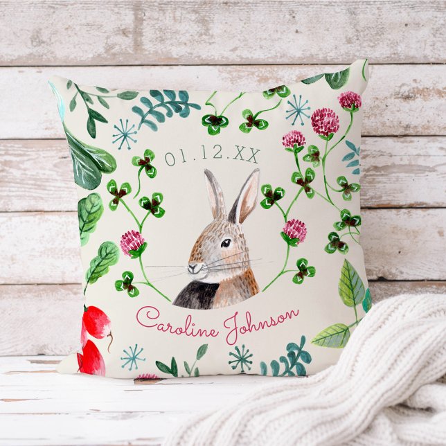 Rabbit and clover  cushion (Creator Uploaded)