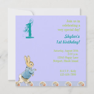 Rabbit and Friends Birthday Invitation