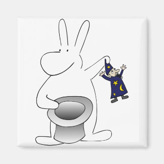 Rabbit and magician magnet