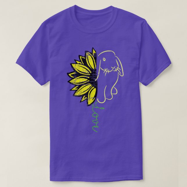 Rabbit and Sunflower Love for women, men, kids  T-Shirt (Design Front)