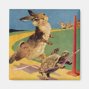 “Rabbit and the Hare” by Harry Rountree Magnet
