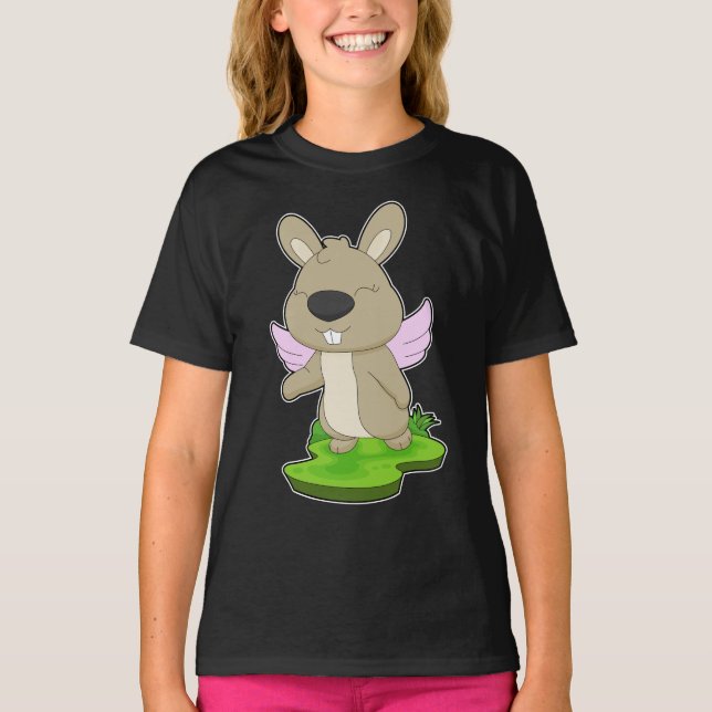 Rabbit Angel Angel wings T-Shirt (Front)