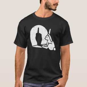 Rabbit Animal Bunny  Shadow Play Pun T-Shirt
