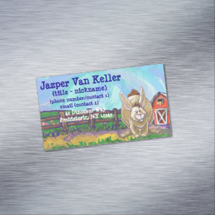 Rabbit Animal Parade writing stuff Magnetic Business Card