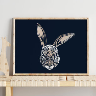 Rabbit Animal Portrait Rabbit Wall Print