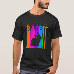 Rabbit Animal Rainbow Bubble With Silhouette T-Shirt